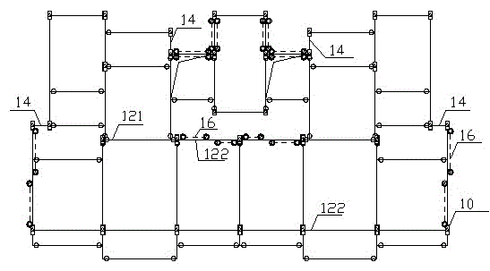 Anti-seismic building structure provided with steel frame and crossed central support with link beams