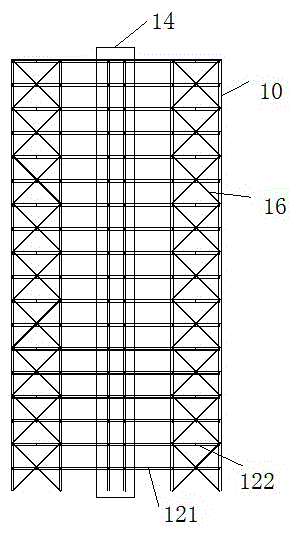 Anti-seismic building structure provided with steel frame and crossed central support with link beams