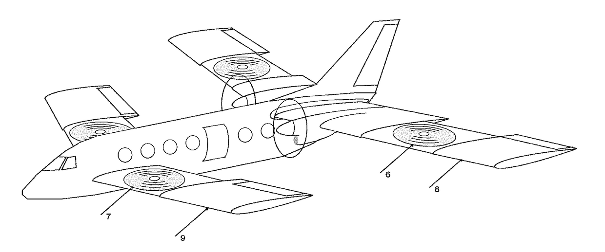 Convertible airplane with exposable rotors