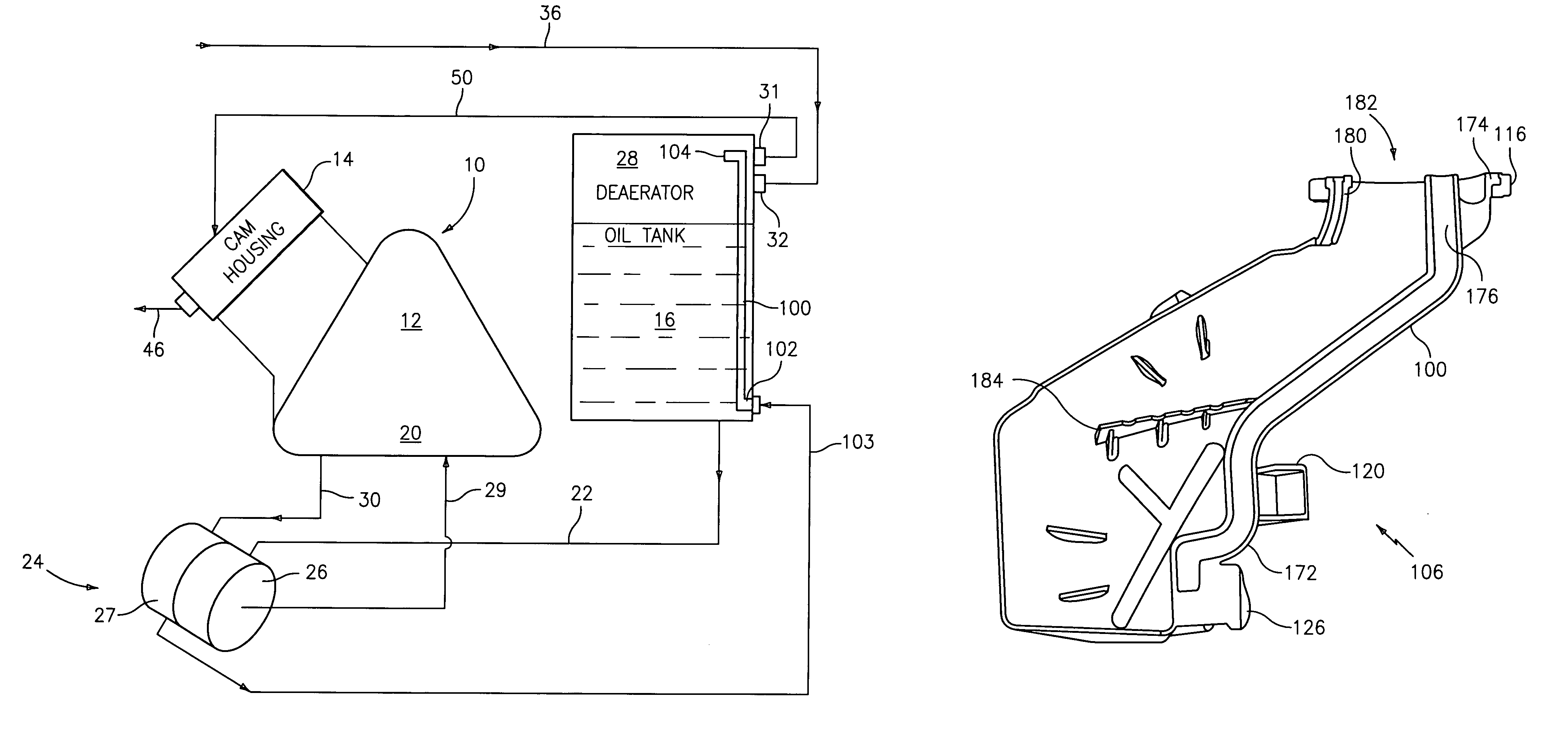 Dry sump oil tank assembly