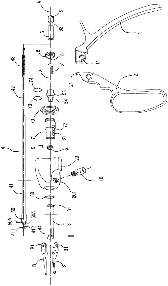 A laparoscopic clip applier for ligation clips