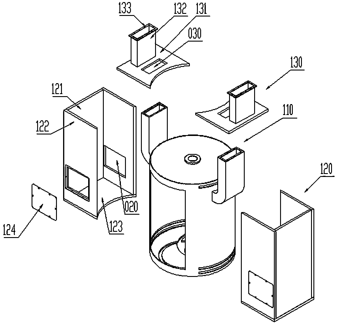 Clean room rotating channel capable of isolating air from communication