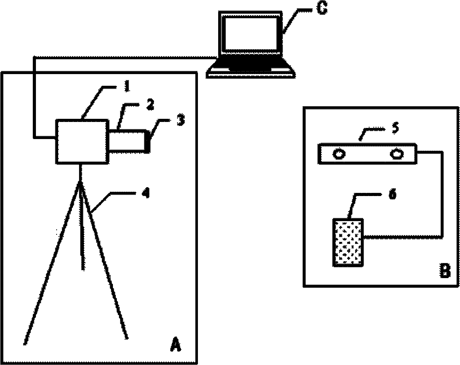 Bridge dynamic deflection facula imaging measuring device and method