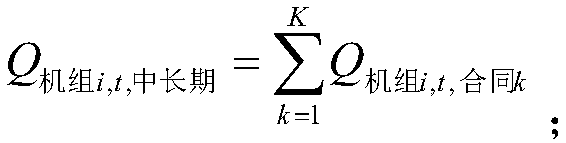 Decomposition settlement method for medium-long-term electric quantity finance contract in spot market