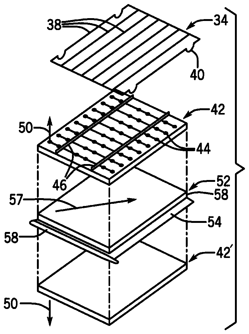 Multizone oven comprising a combination drain system