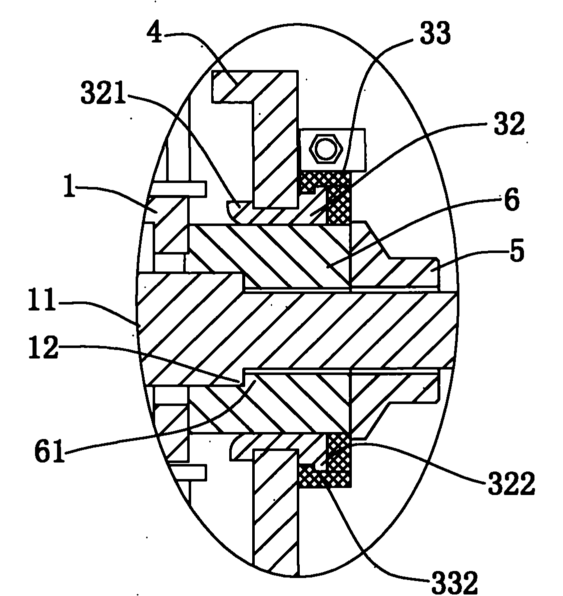 Improved connection structure between disk brake mounting board and wheel hub motor shaft