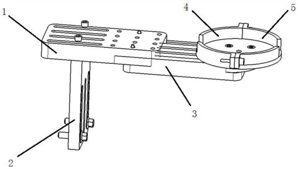 Laser radar mounting and fastening support device