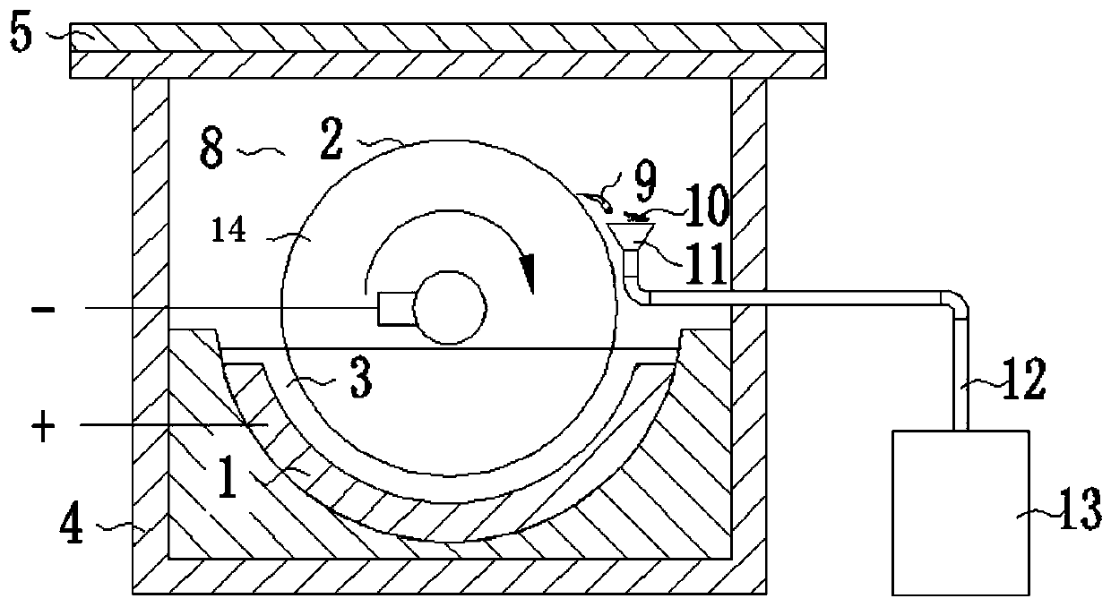 Device and method for preparing high-purity metal titanium powder through continuous electrolysis