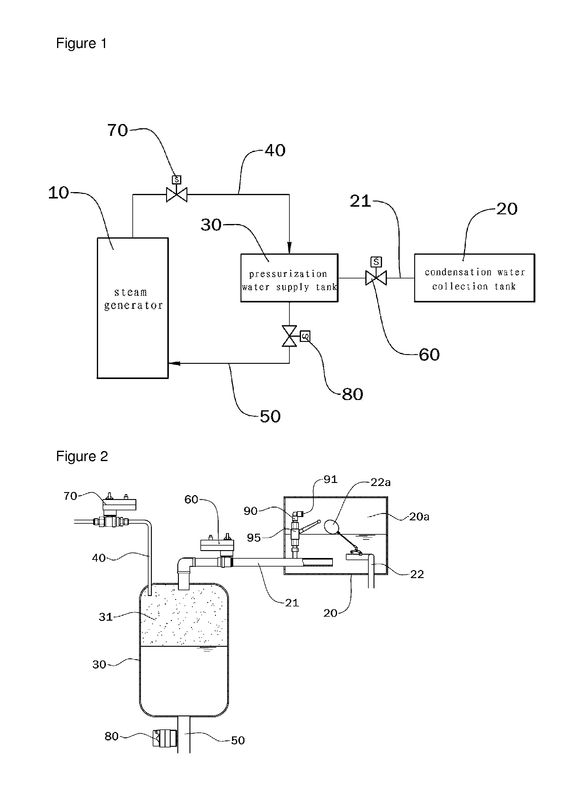 Automatic water supply-type steam generator using vapor pressure