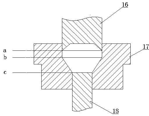 Automatic molding technique for tungsten alloy holding-up hammer and device for realizing technique