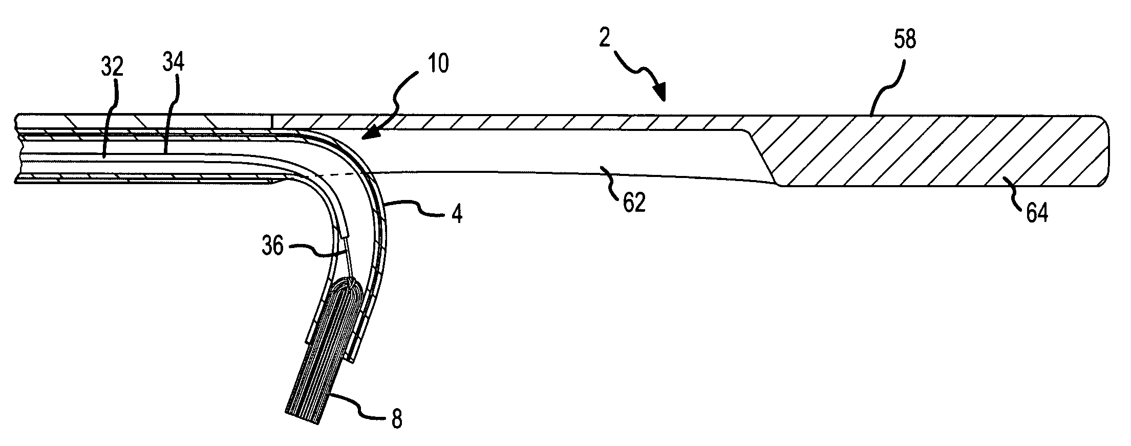 Curved ablation catheter