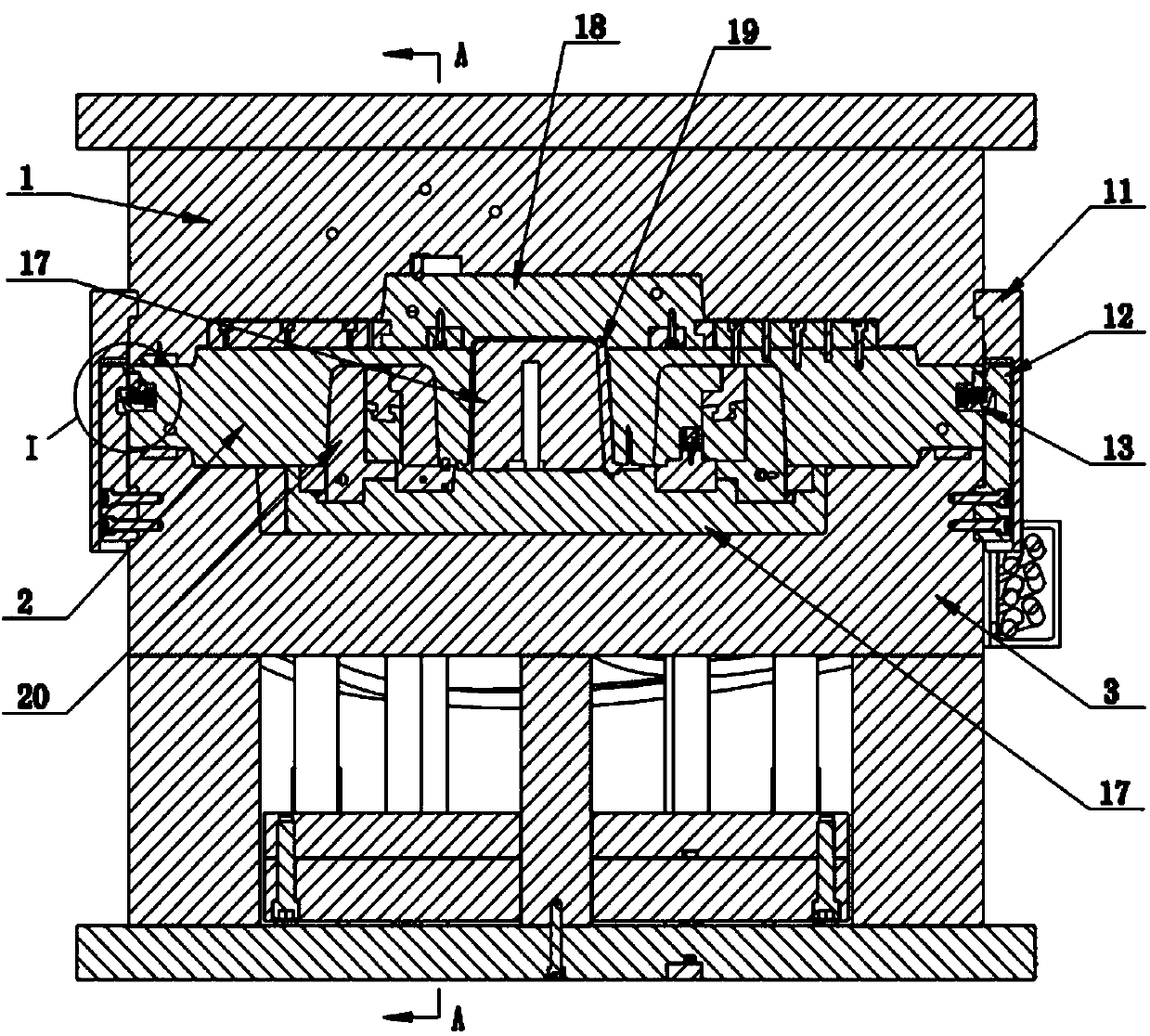 A molding die for washing machine drum products