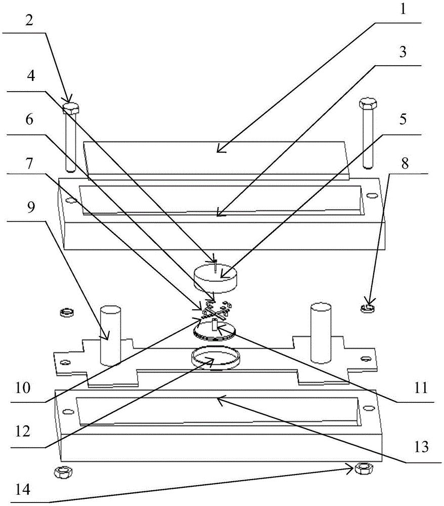 Piezoelectric double-cross beam vehicle vibration detection device based on ground