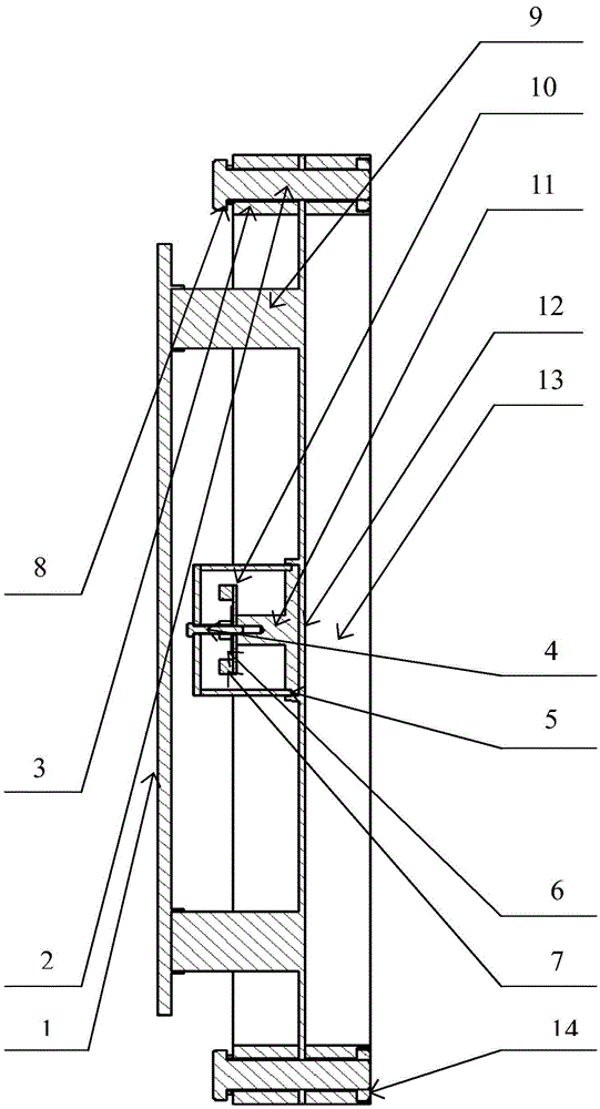 Piezoelectric double-cross beam vehicle vibration detection device based on ground