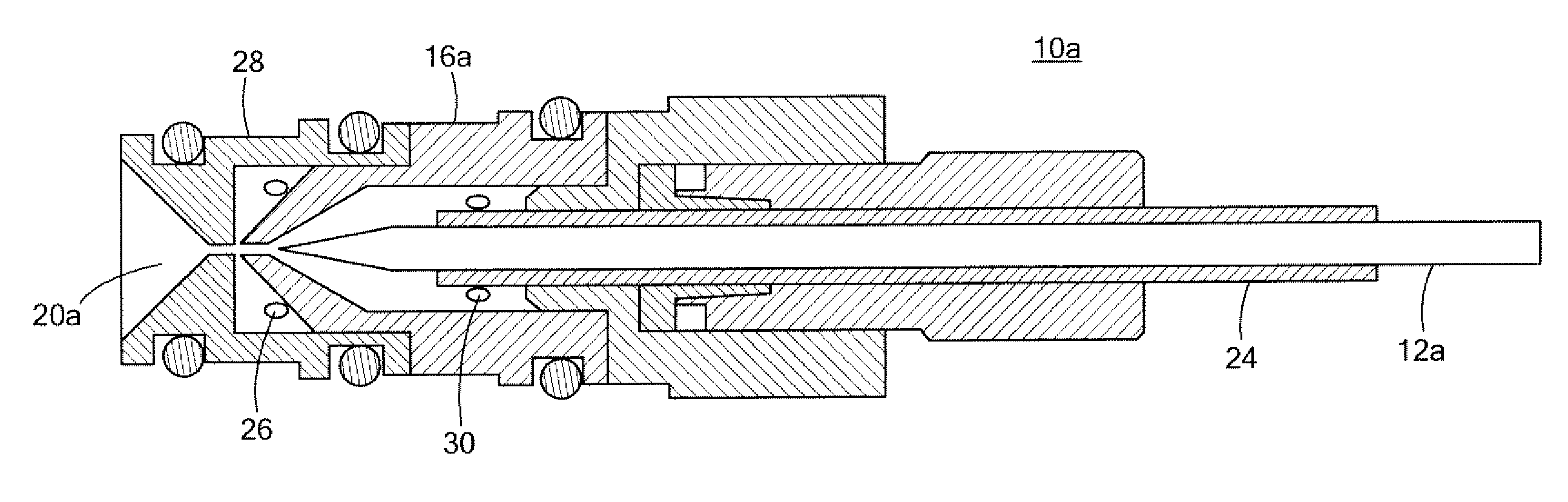 Charge injected fluid assist liquid atomizer