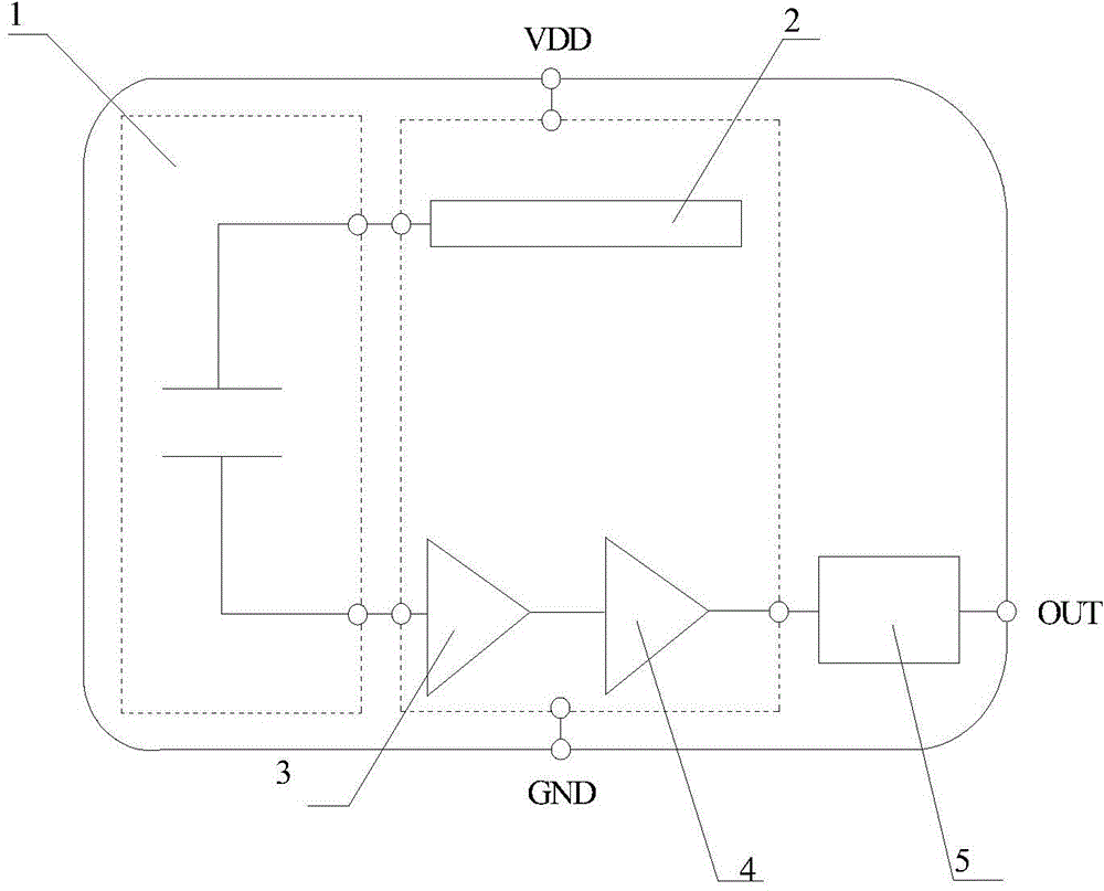 Microphone monomer capable of suppressing resonance oscillation