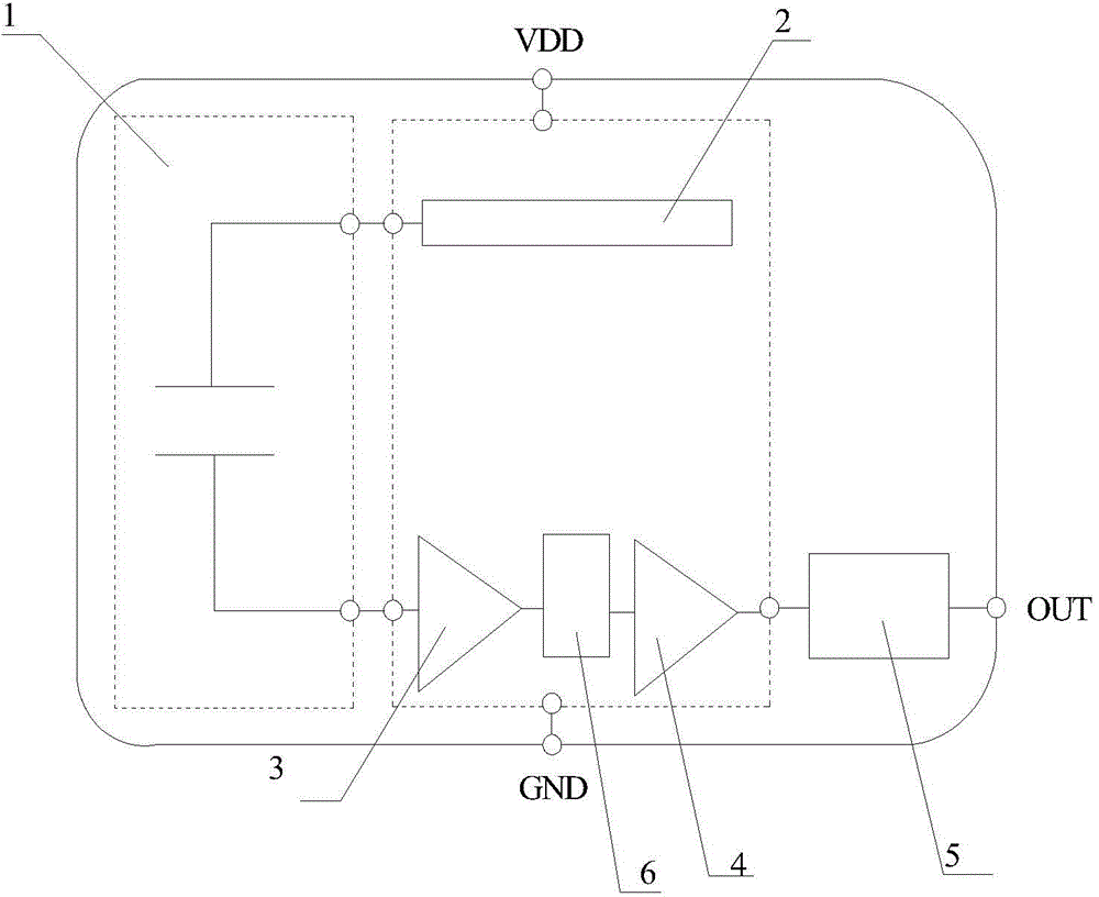 Microphone monomer capable of suppressing resonance oscillation