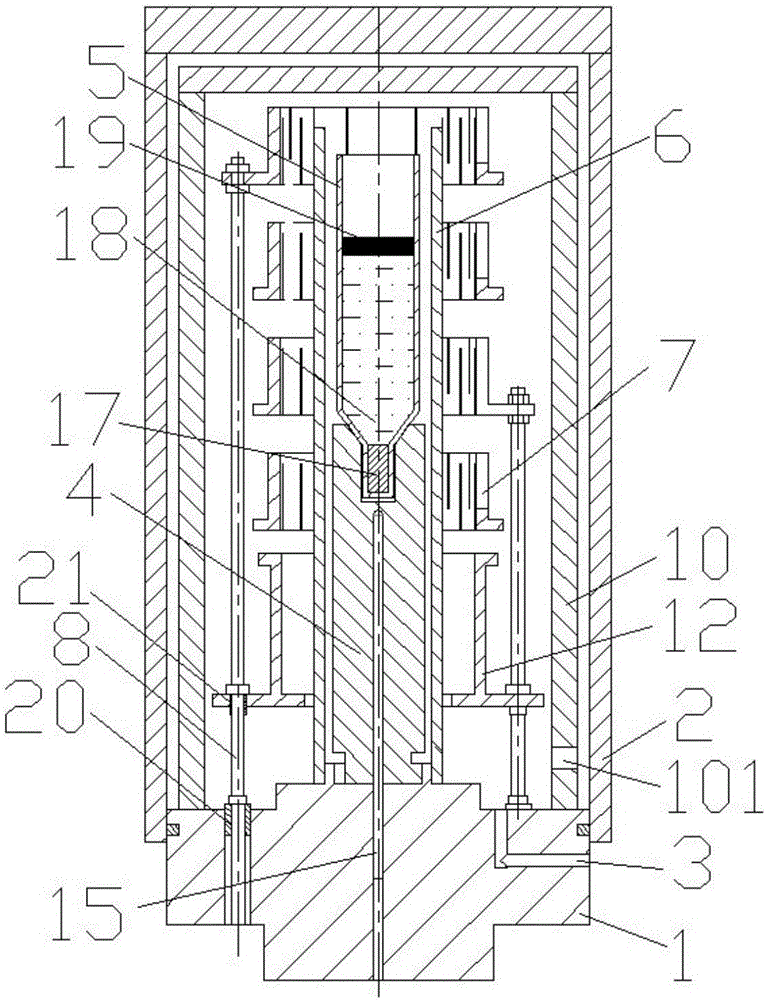 InP crystal growth furnace based on VGF (Vertical Gradient Freeze) method