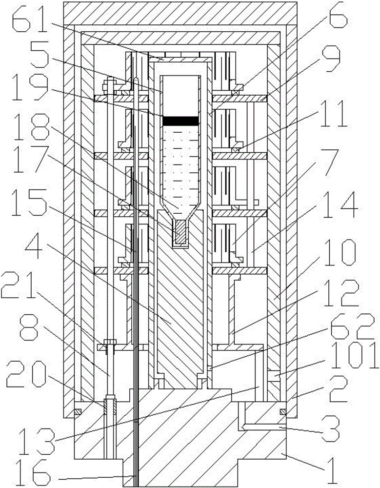 InP crystal growth furnace based on VGF (Vertical Gradient Freeze) method