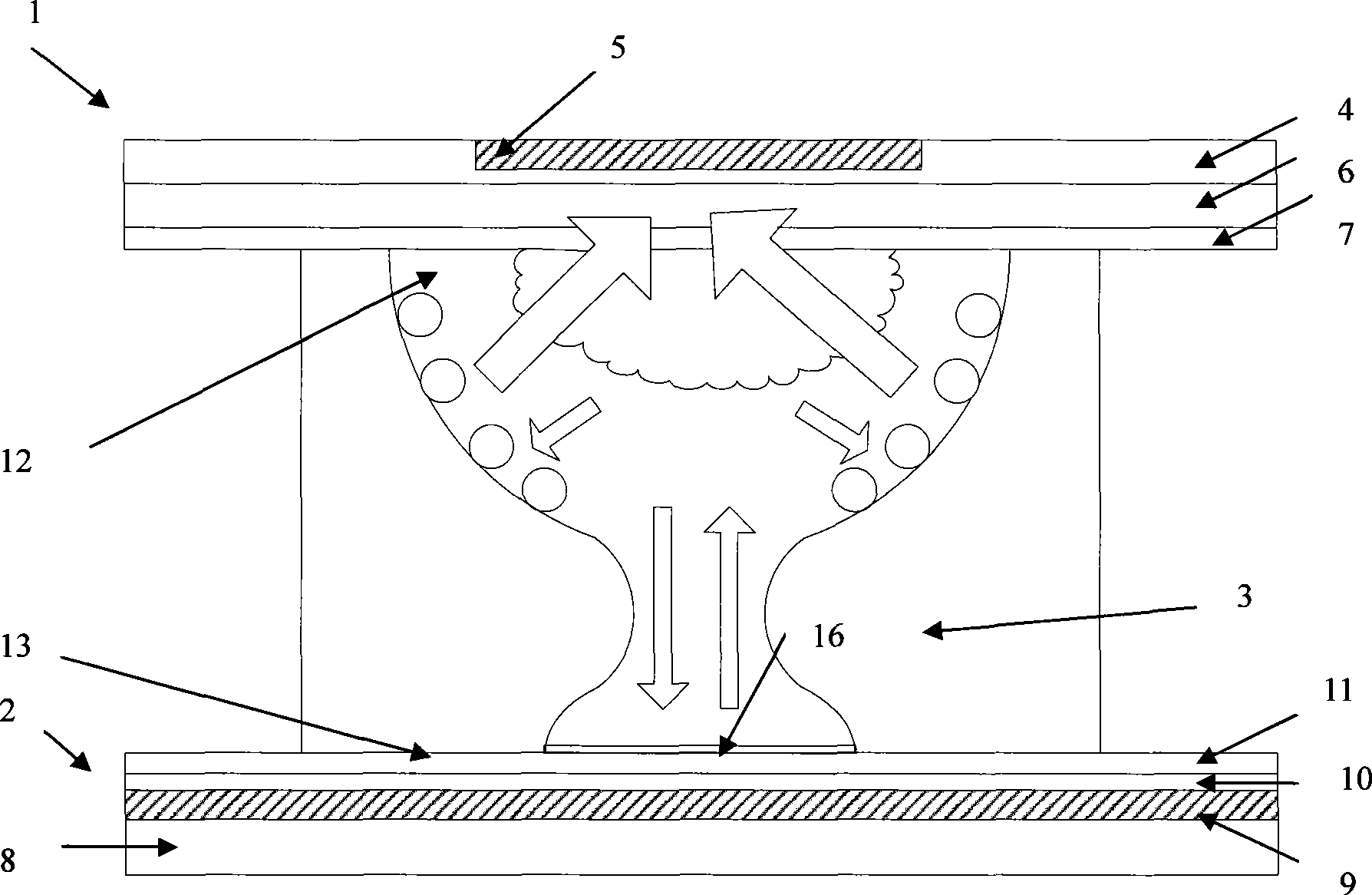 Shadow mask type plasma display board