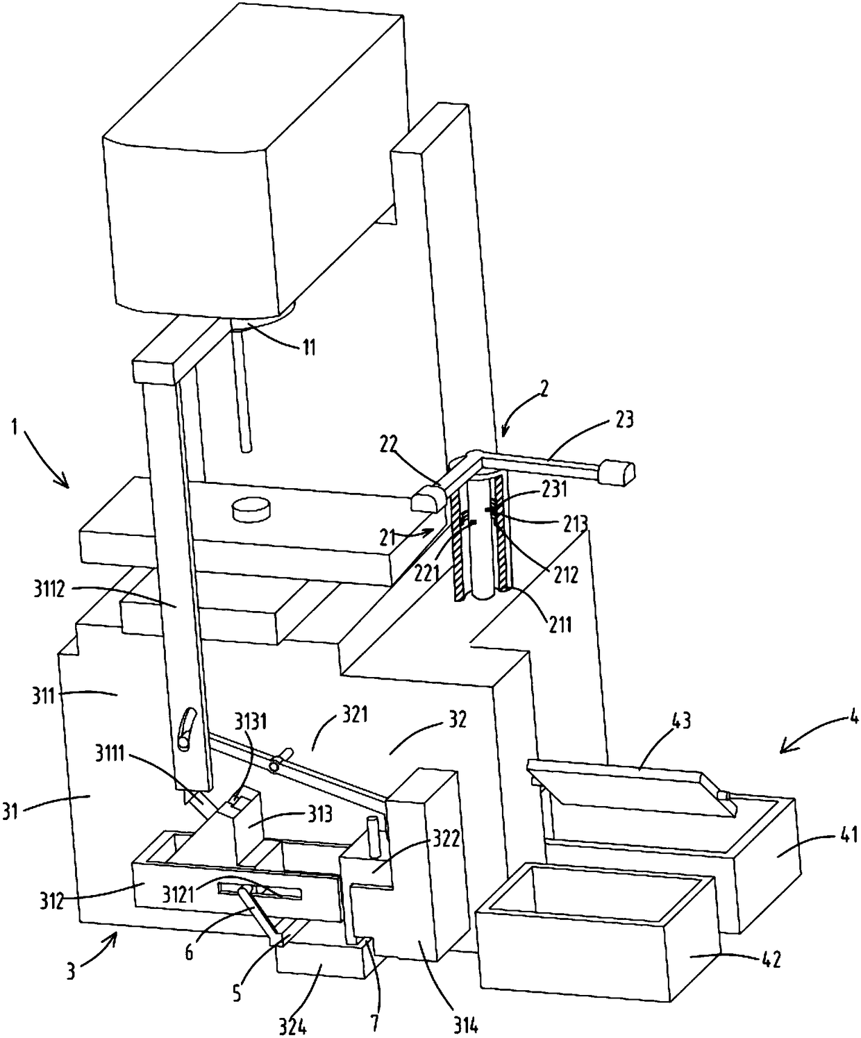 A continuous processing equipment that uses electromagnetic suction to realize automatic cutting and waste collection