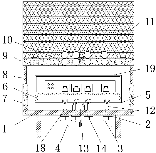 Computer network integrated device convenient to install and fix