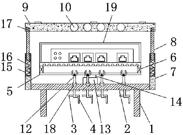 Computer network integrated device convenient to install and fix