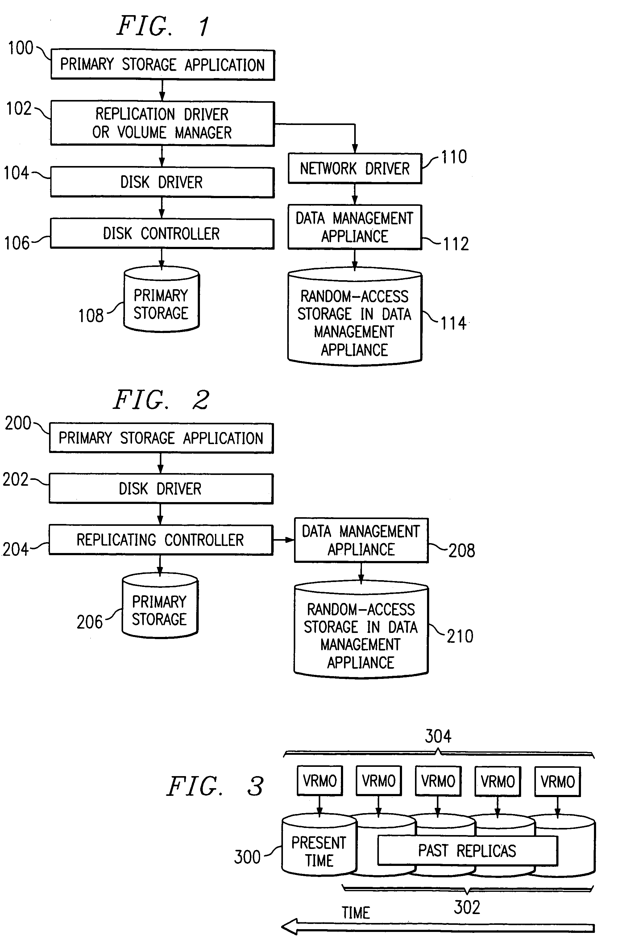 Data management with virtual recovery mapping and backward moves