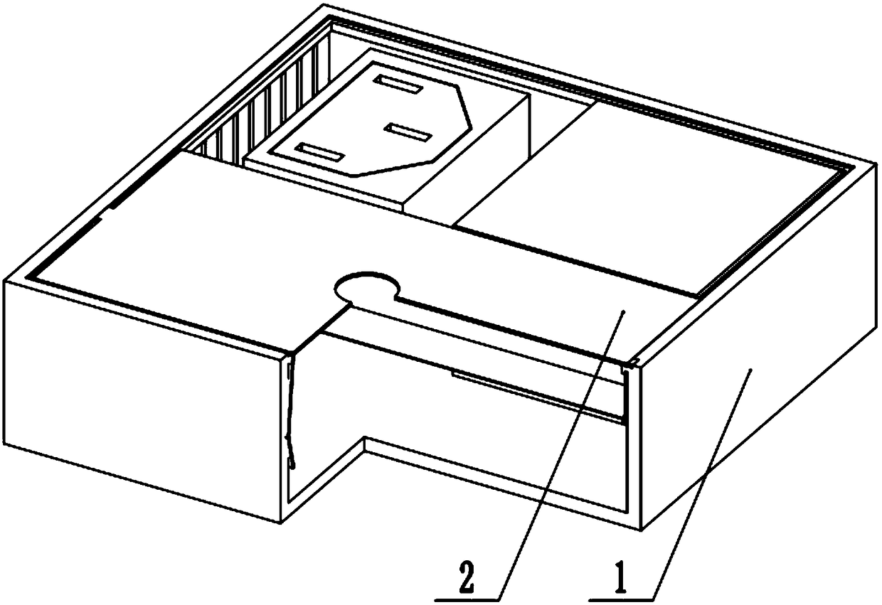 A power baffle for a server case