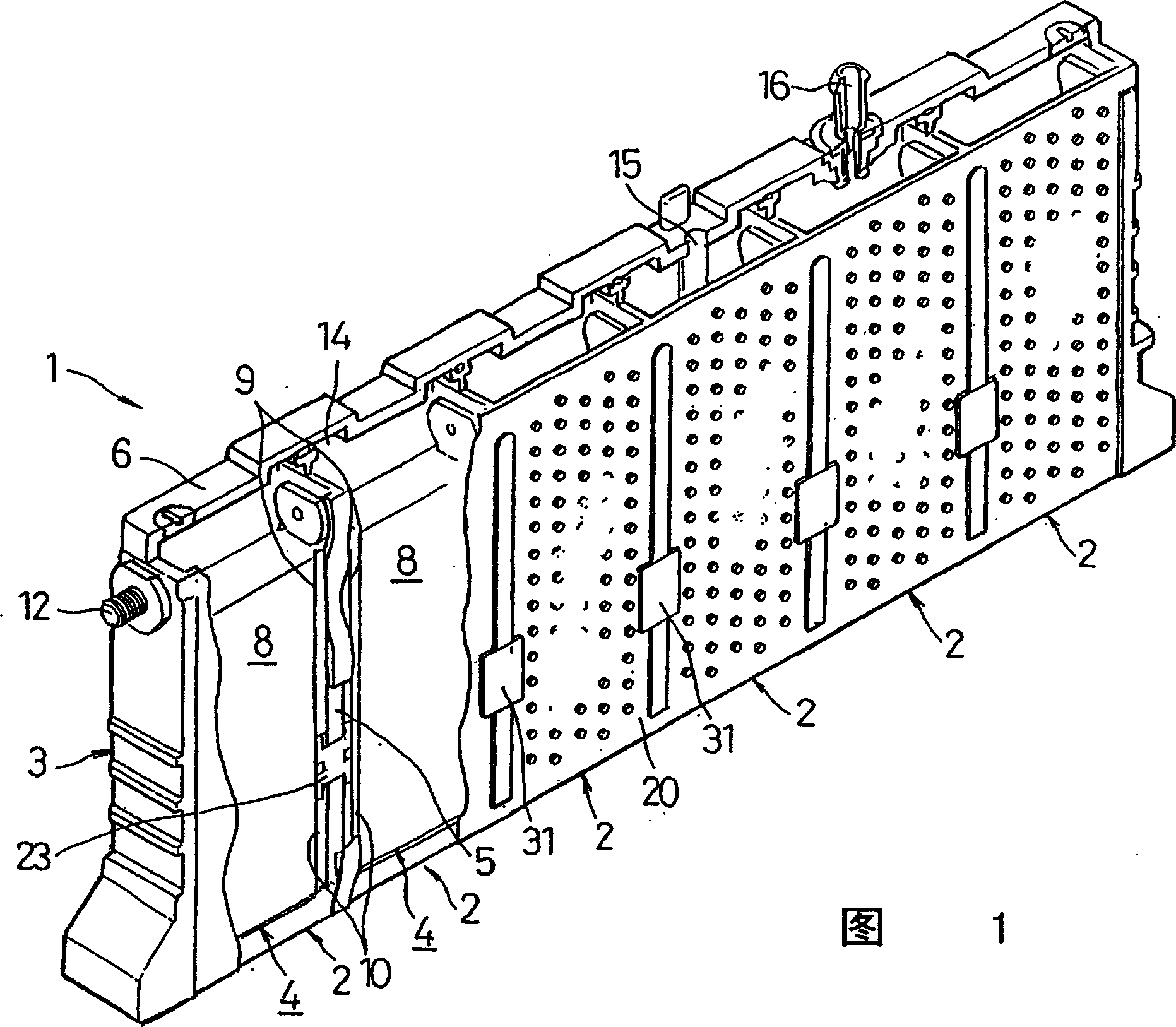 Angular enclosed battery