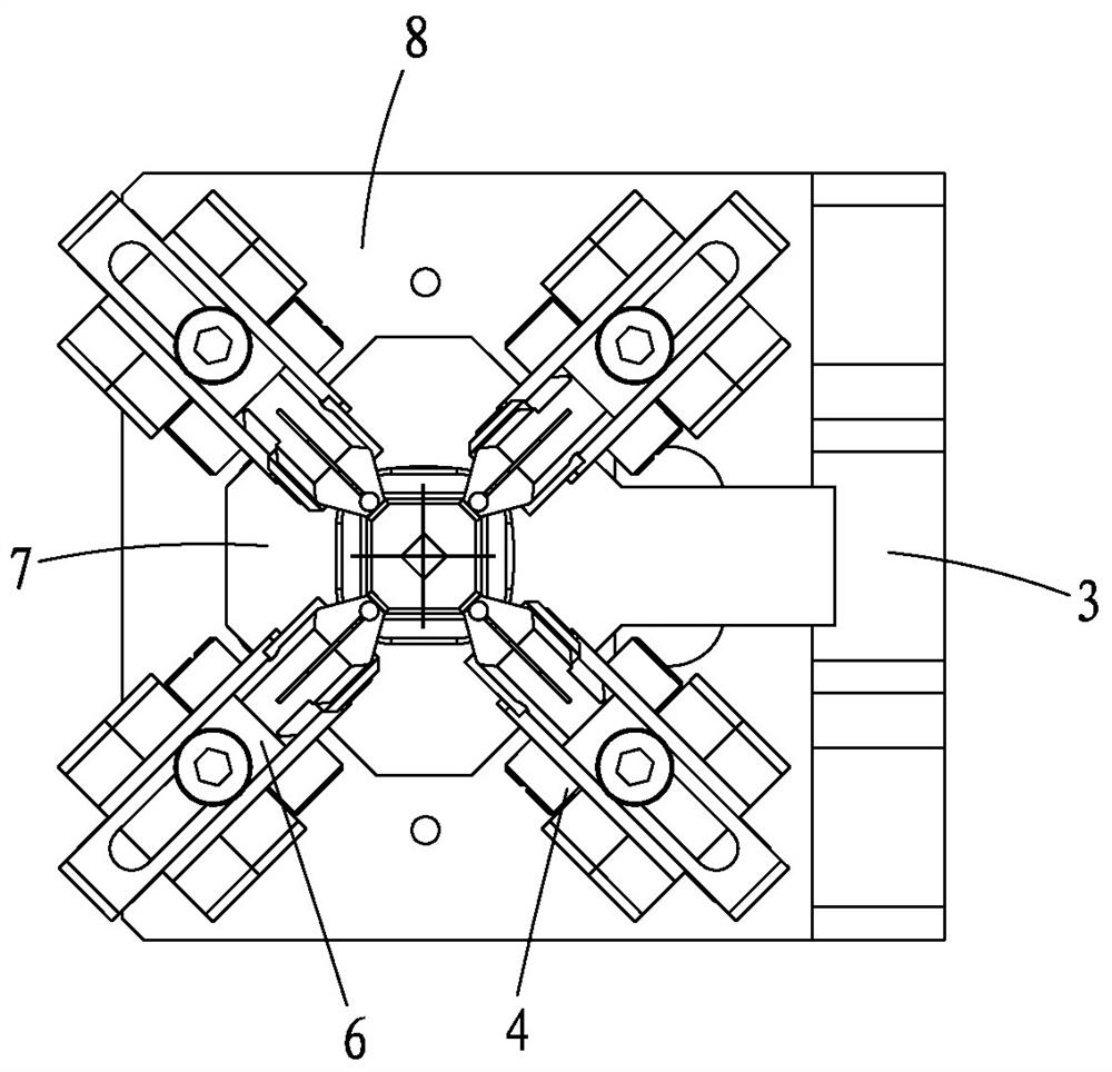 A four-pin spot welding head device