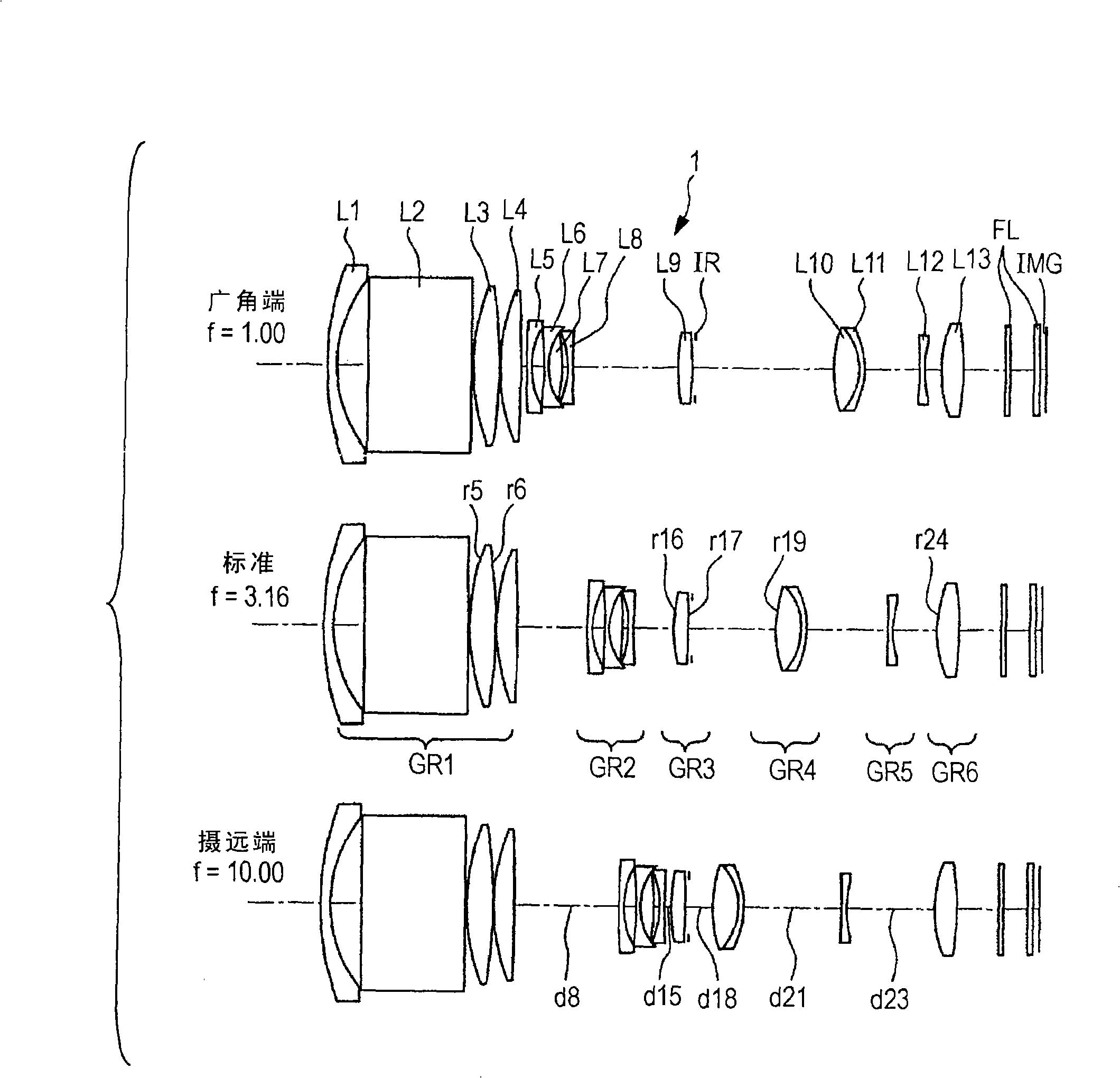 Zoom lens and imaging device