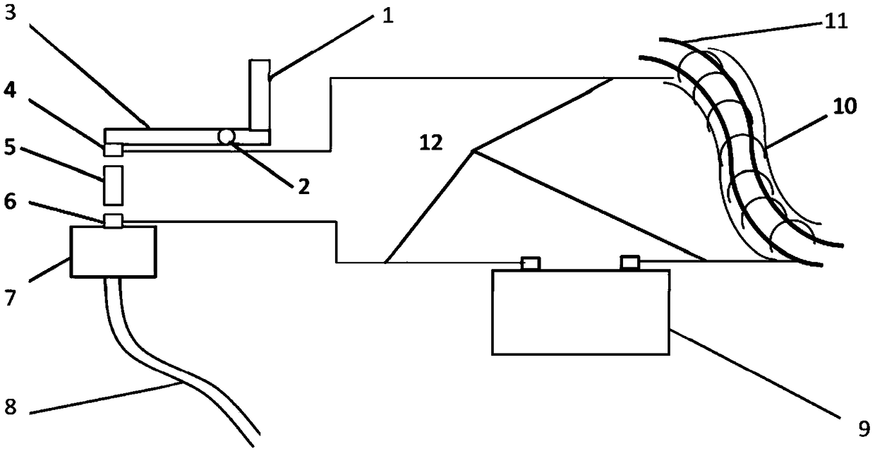 Device for preventing icing blockage of ventilation pipeline and automobile engine