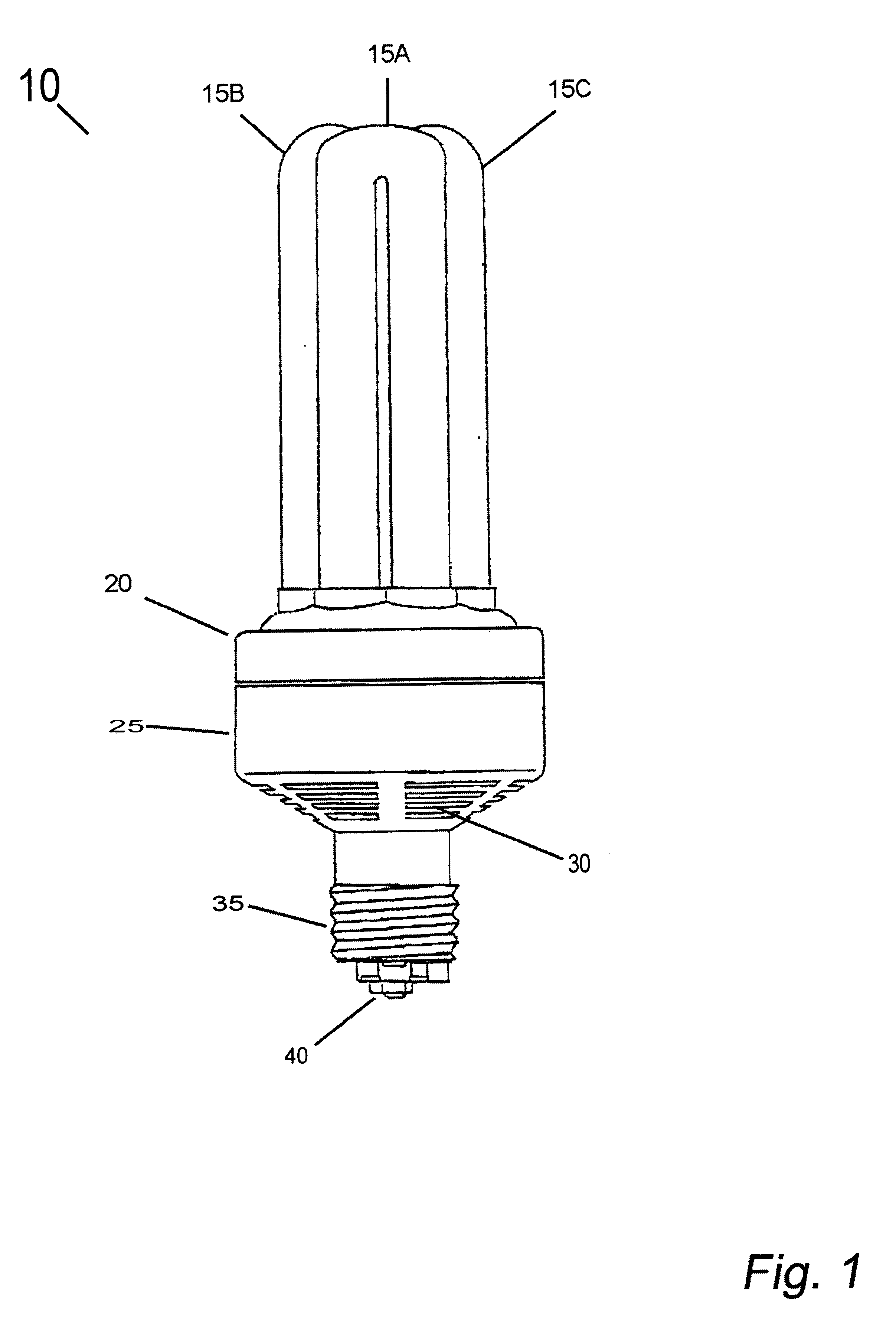 Dual-element 3-way compact fluorescent lamp