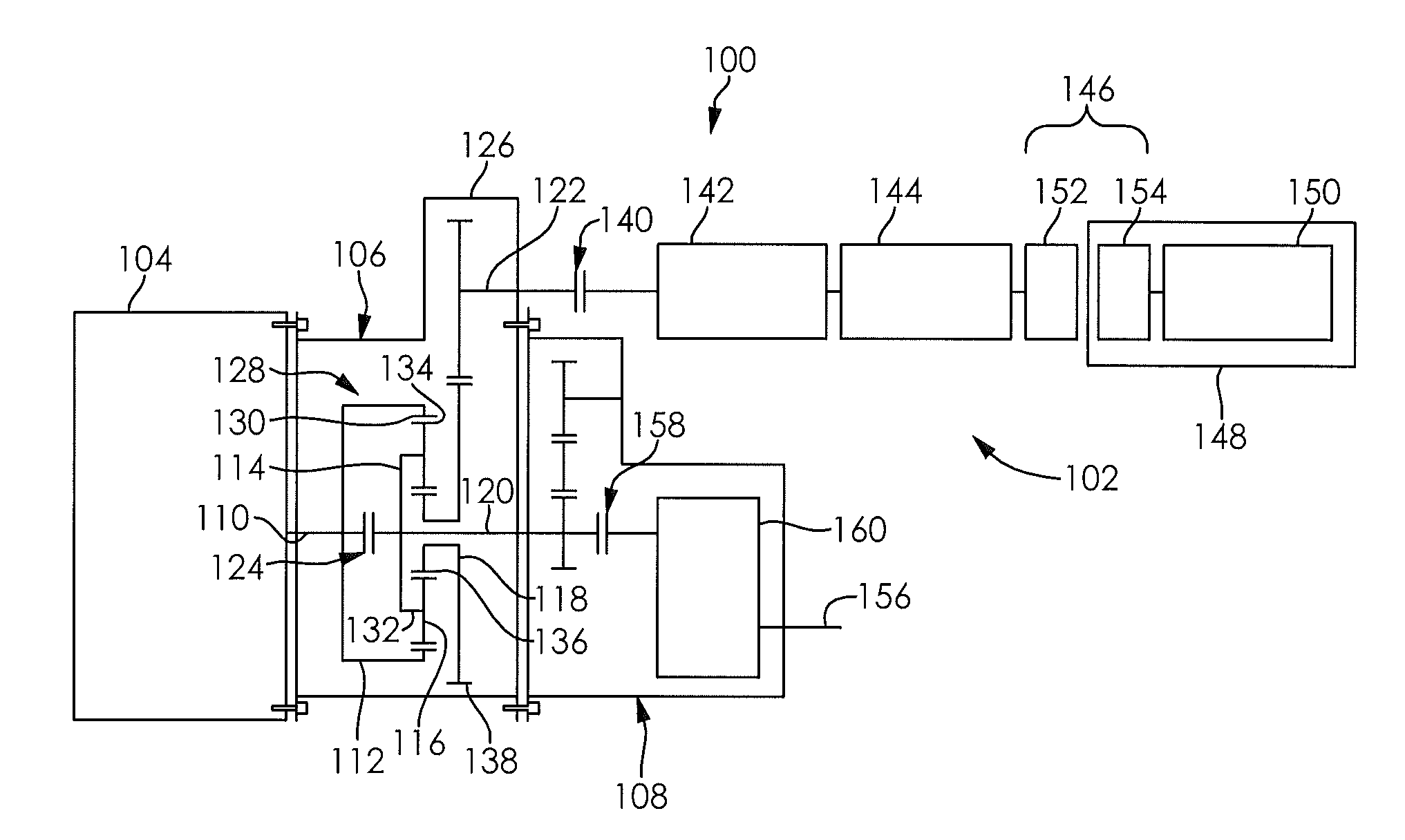 Hybrid drivetrain and method of operation thereof