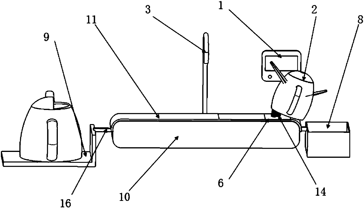 Tea tray device for automatically pouring tea