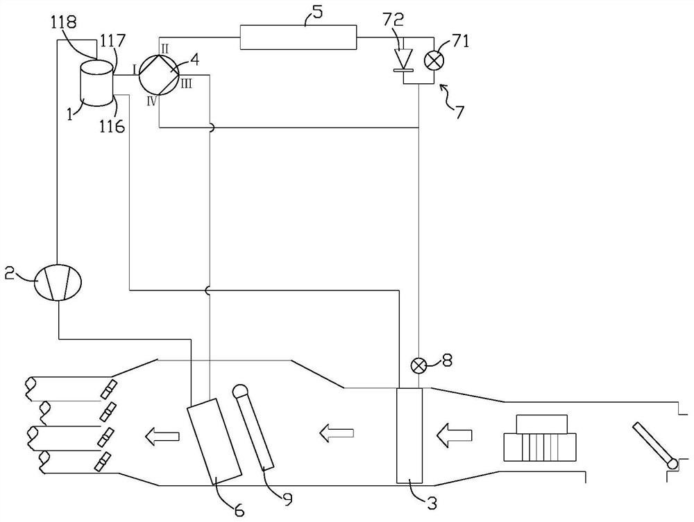 Gas-liquid separator and air conditioning system