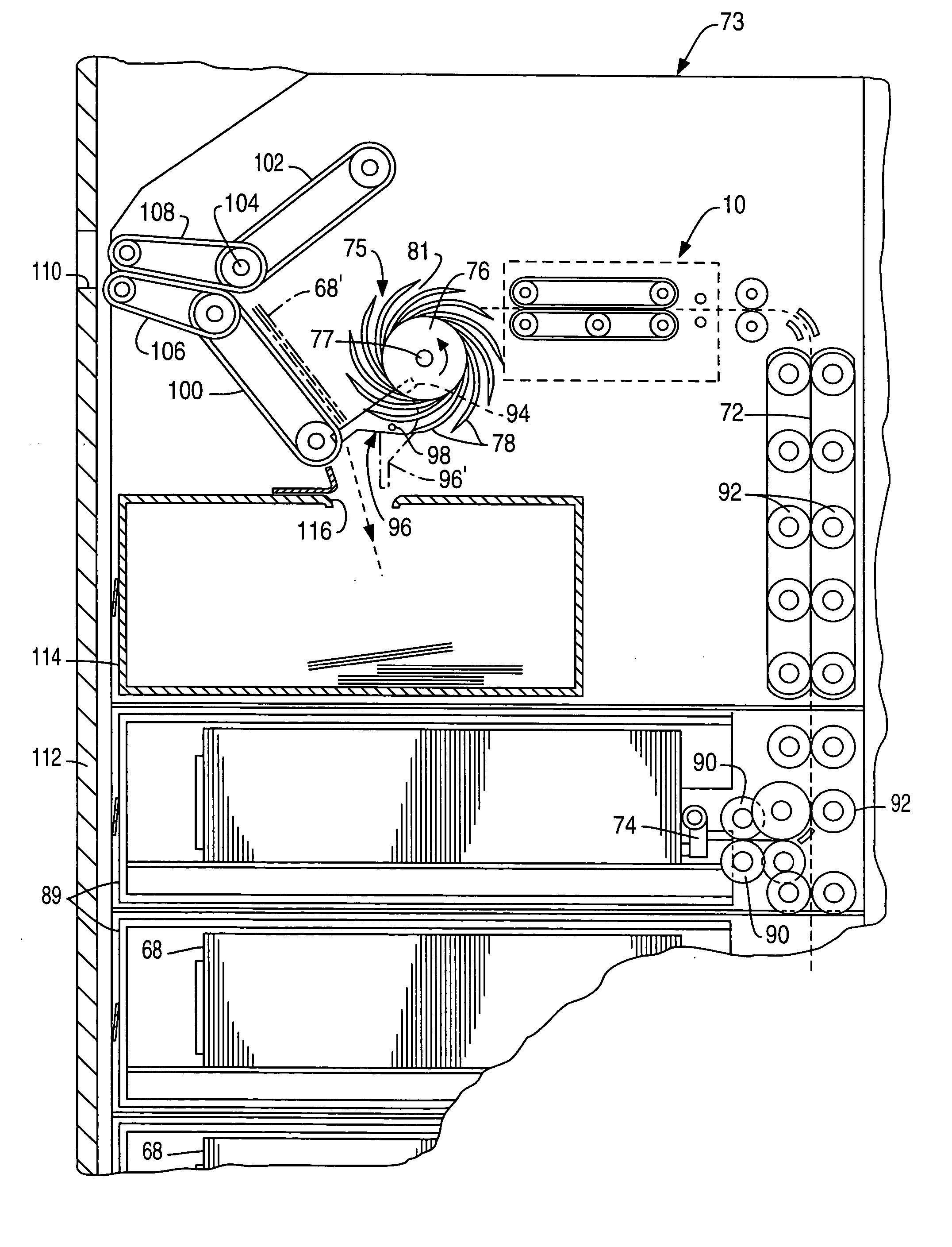 Stacker wheel