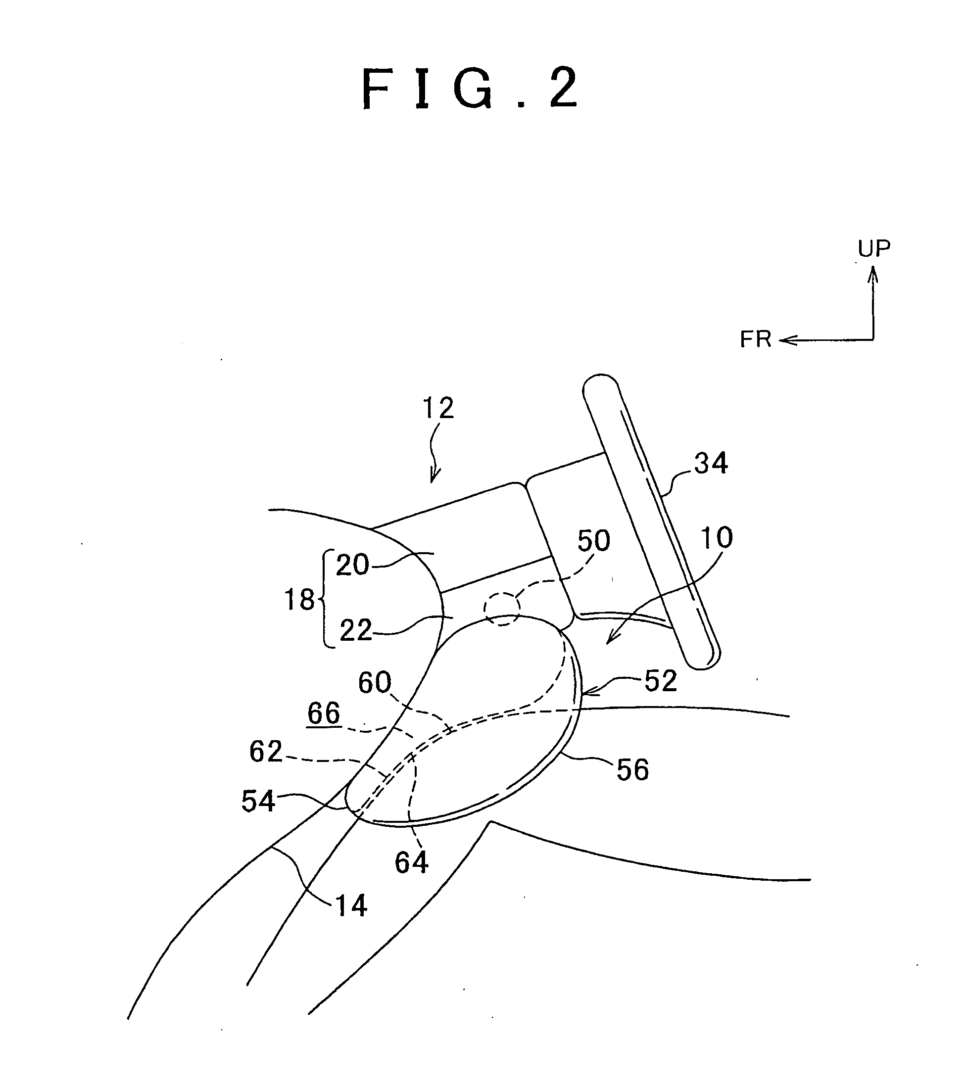 Knee airbag device for vehicle