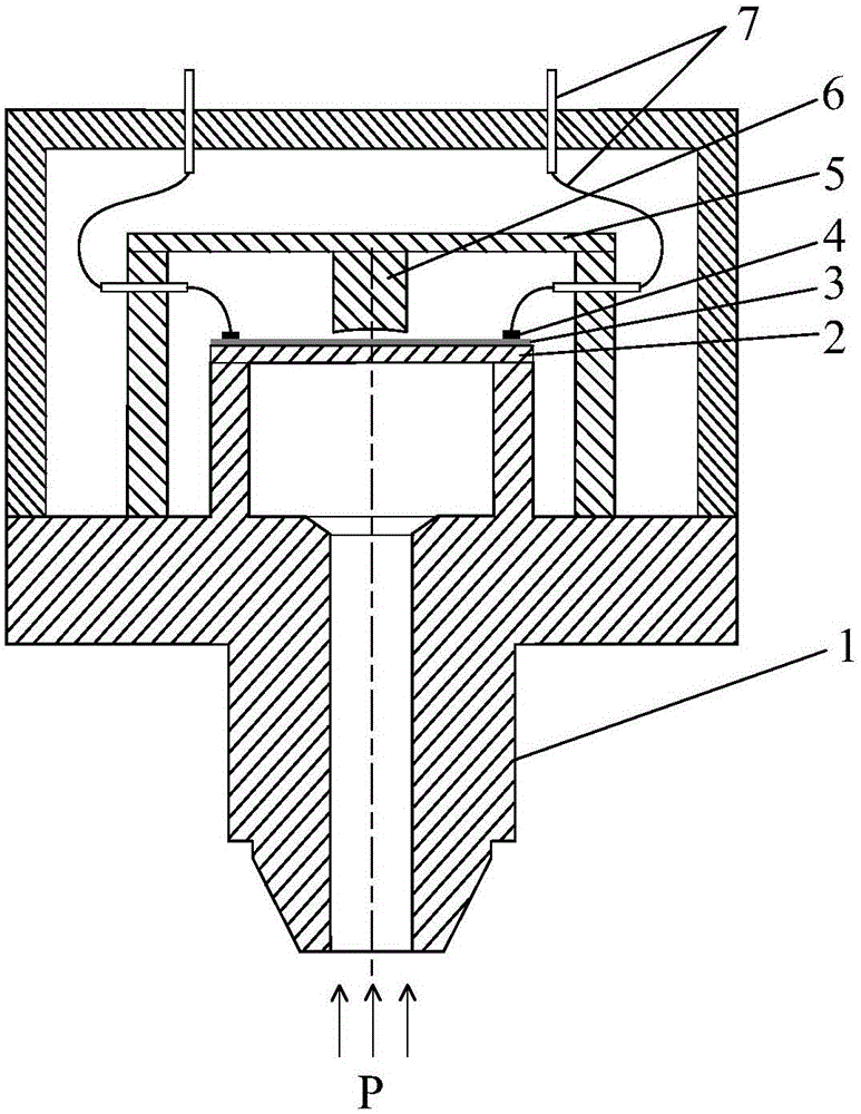 High-temperature and large-range silicon-sapphire pressure sensor structure