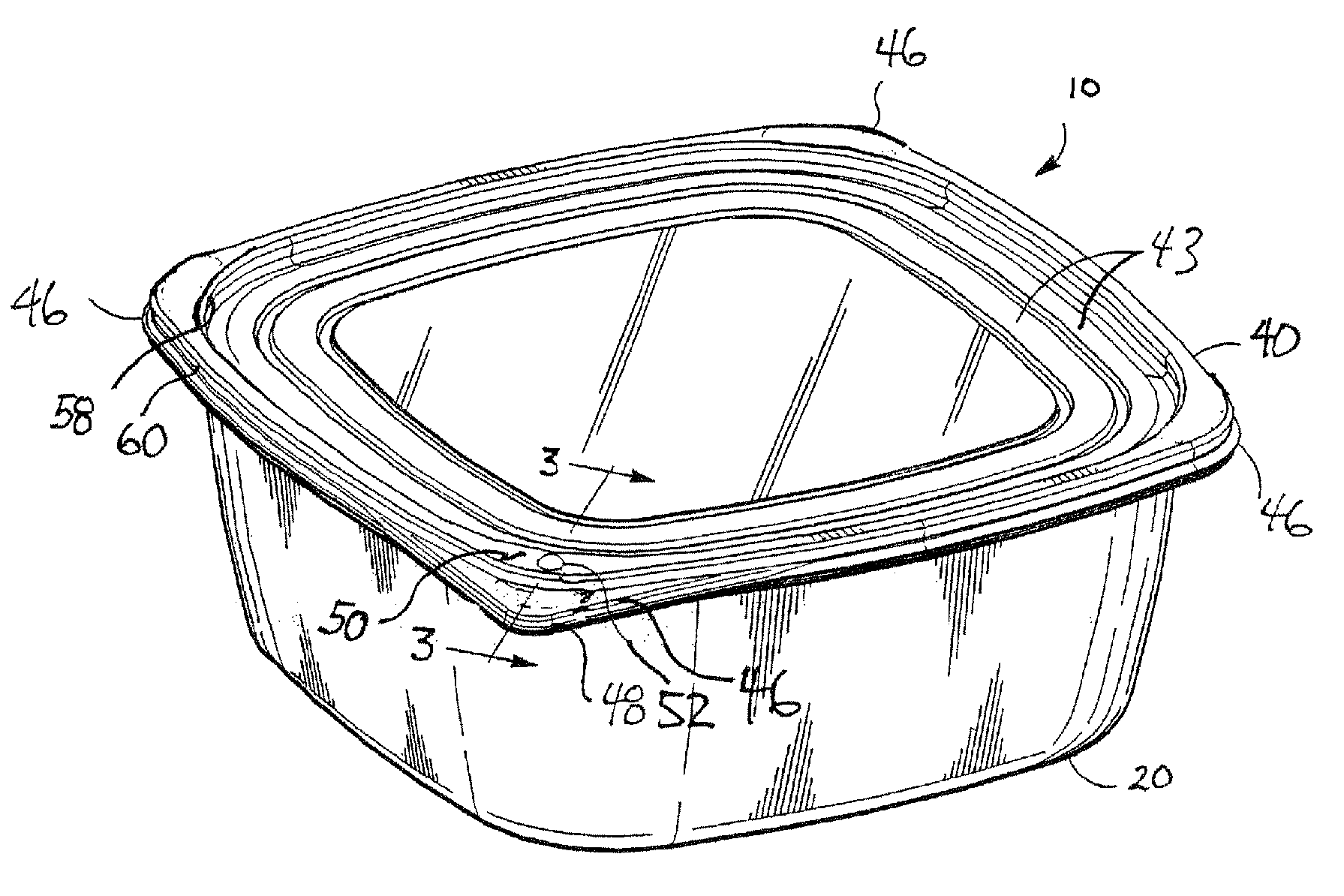 Venting container