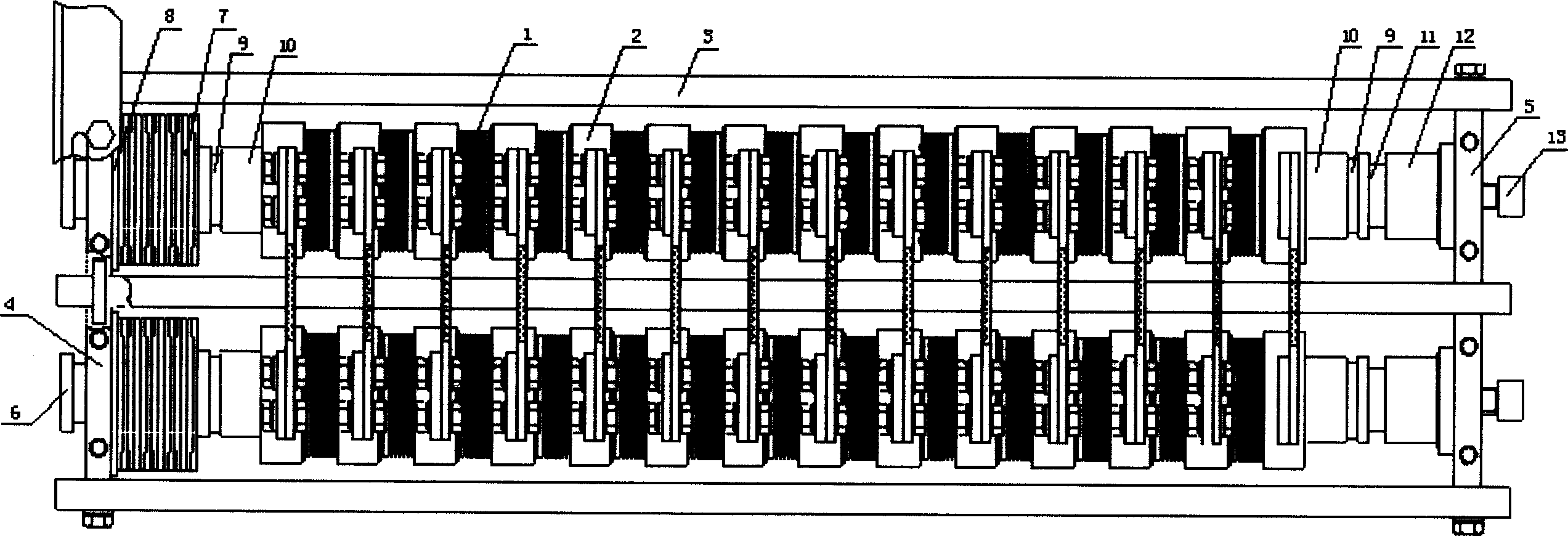 Prossure fixing mechanism of series thyristor valve set