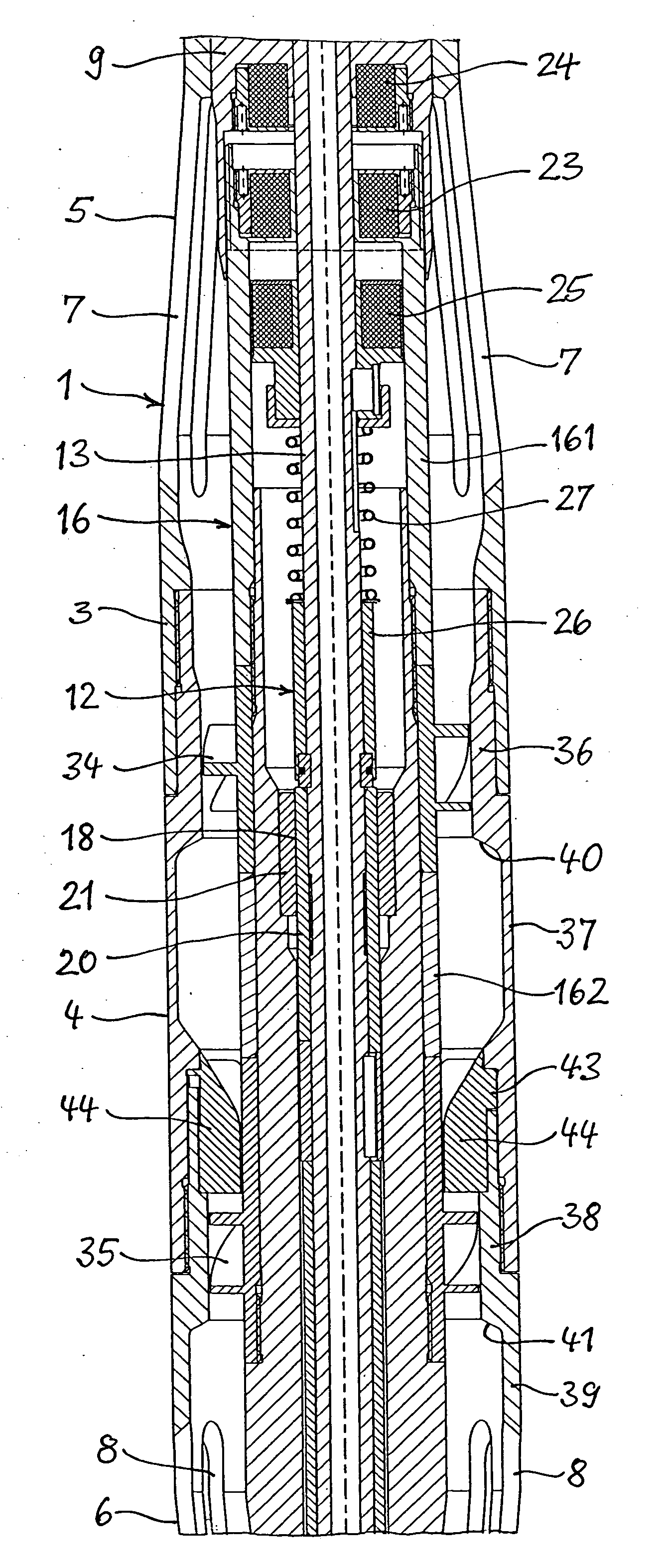 Turbine for driving a generator in a drill string