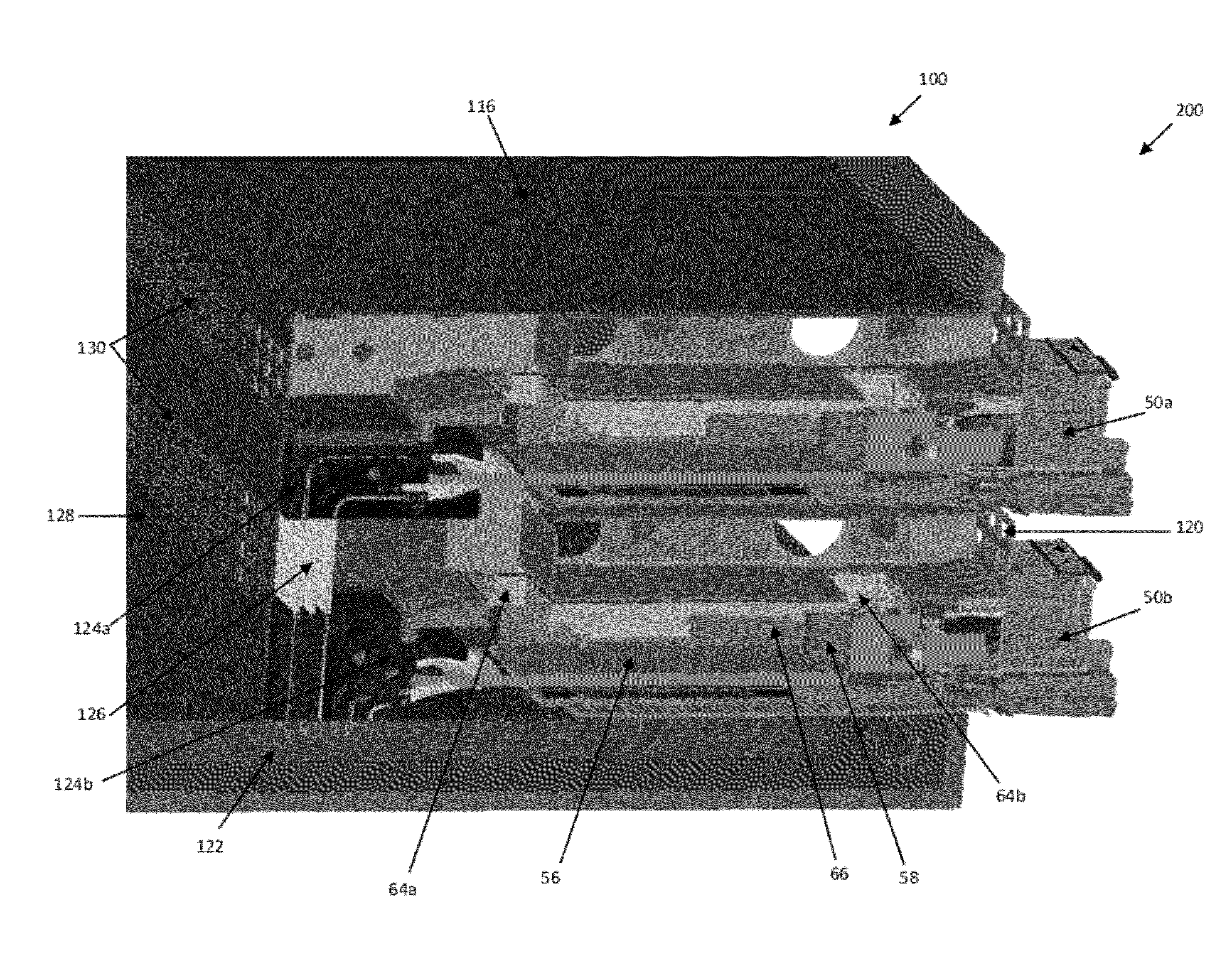 Direct cooling system and method for transceivers