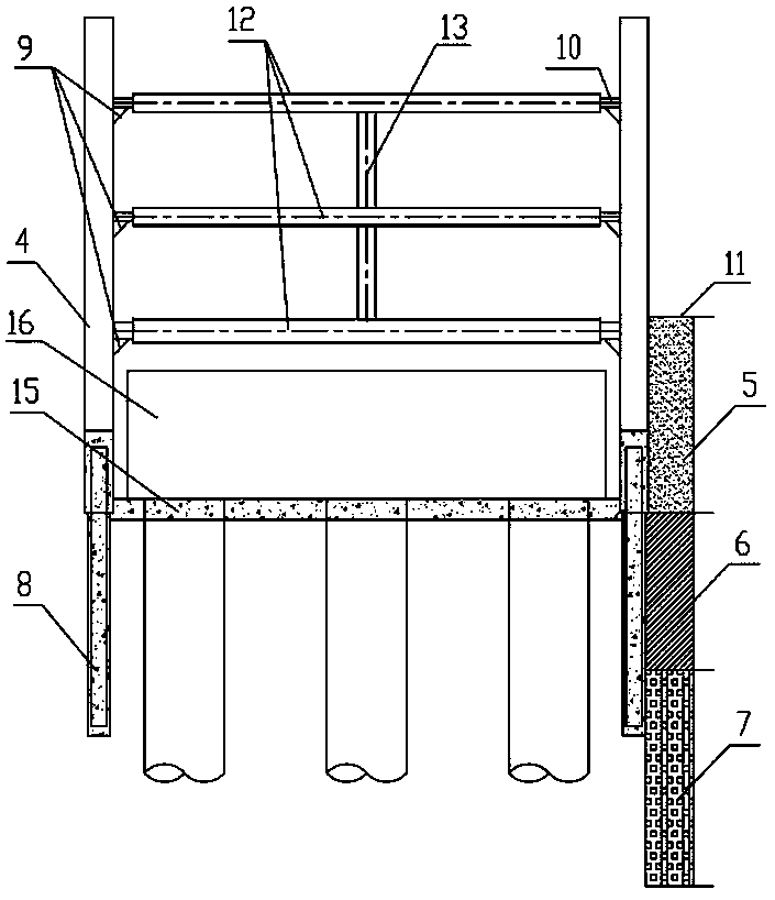 Construction method of unsealed concrete combined cofferdam under rock geological conditions