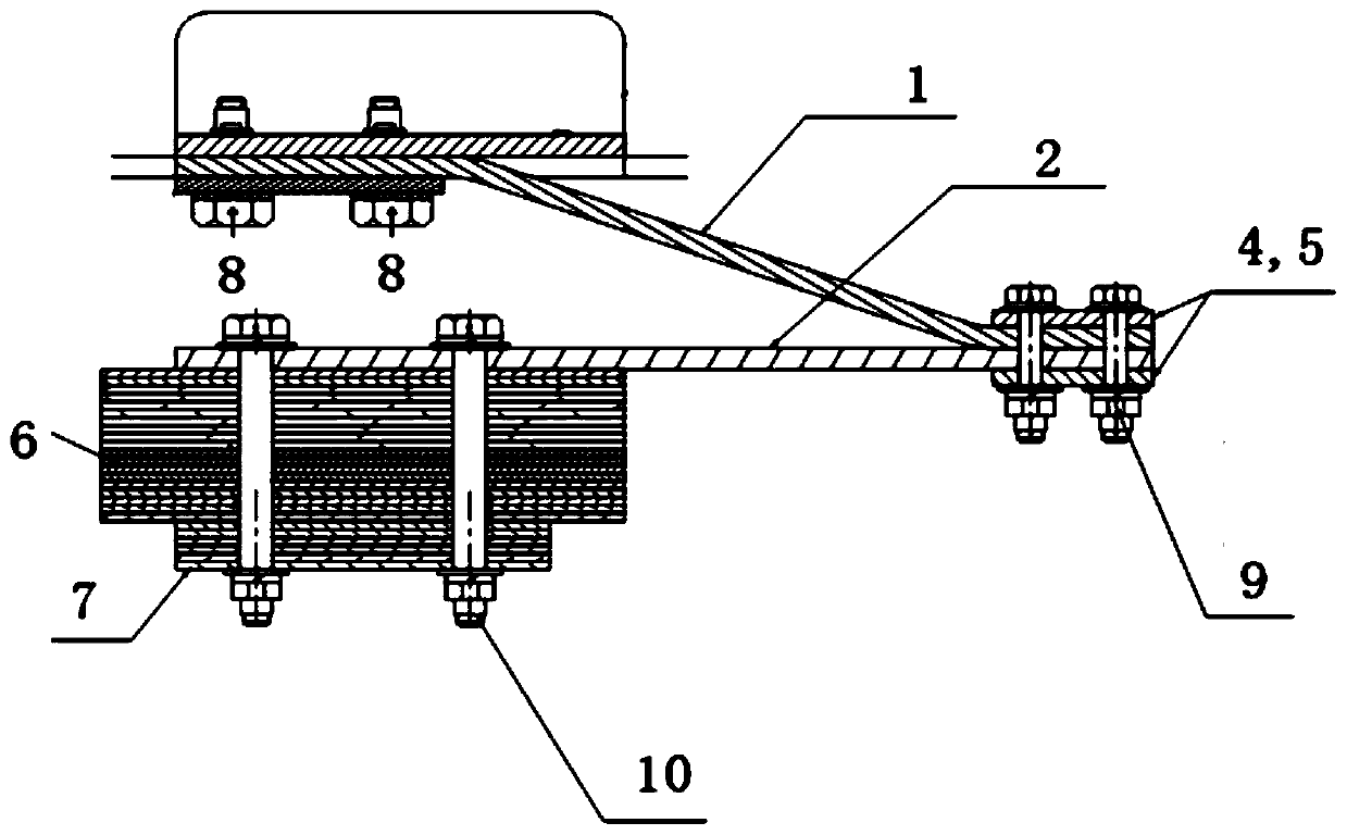 Helicopter cockpit floor frequency-adjustable dynamic vibration absorber