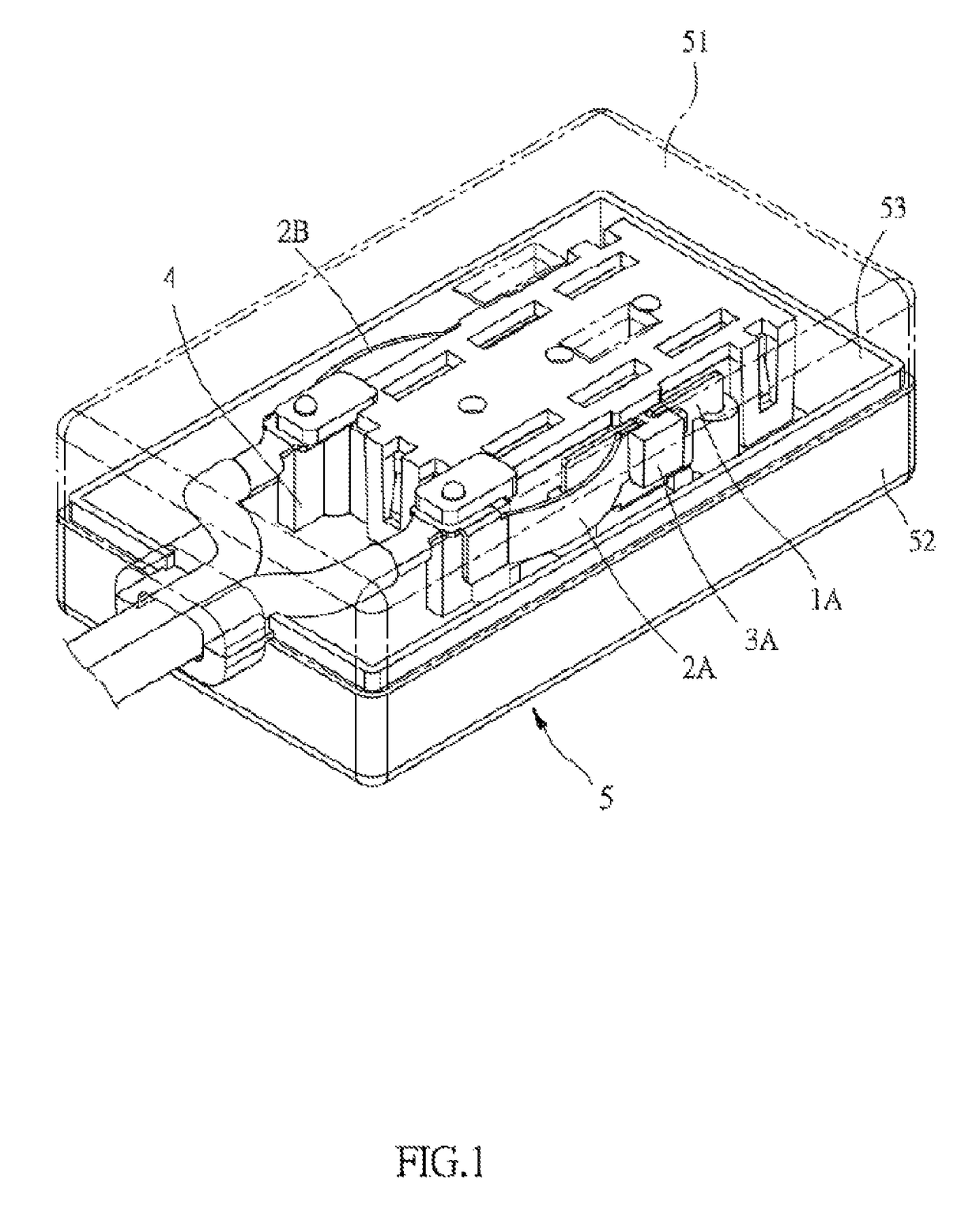 Assembly and method of plural conductive slots sharing an overheating destructive fixing element