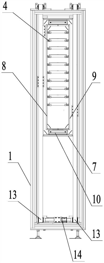 Battery cell feeding and discharging device and battery production system