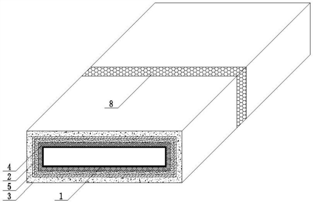 Segmental prefabricated heat preservation and insulation type fabricated structure air duct and construction method thereof