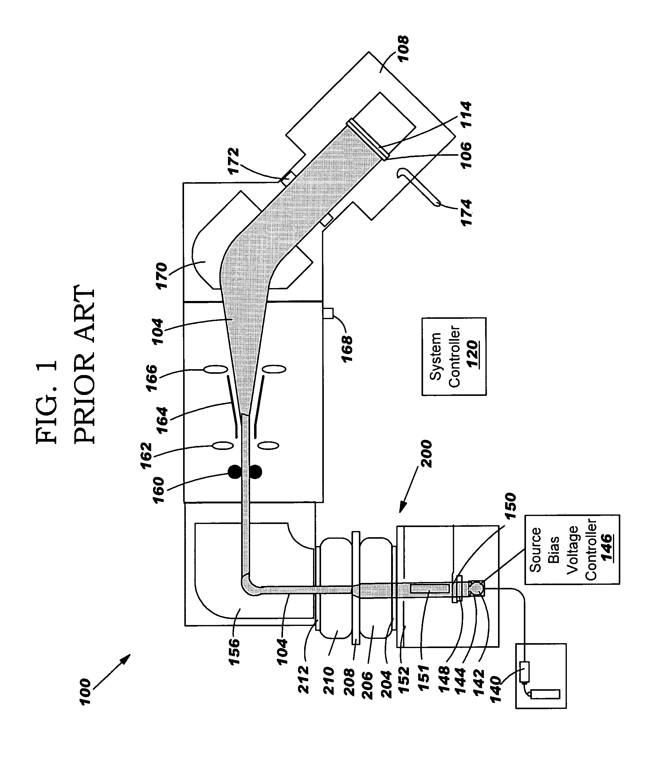 Weakening focusing effect of acceleration-deceleration column of ion implanter